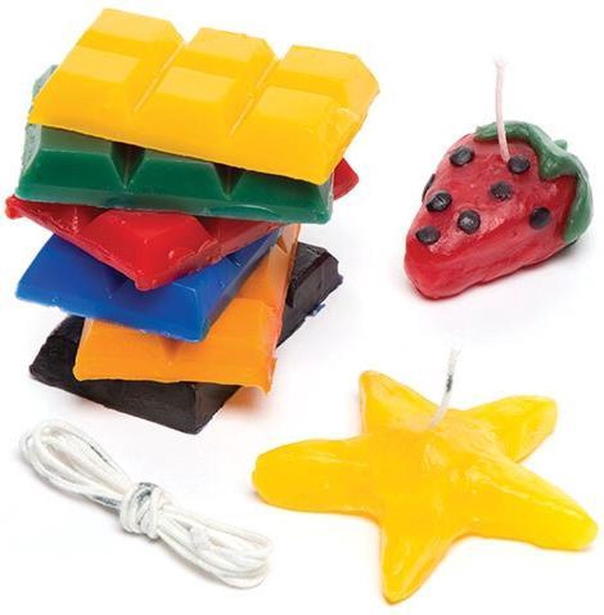 Pakket kaarsen maken - 6x 40 gr basis kleuren