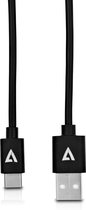 USB A to USB C Cable V7 V7U2AC-2M-BLK-1E Black