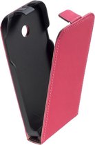 LELYCASE Roze Lederen Flip Case Cover Hoesje Huawei Ascend Y330