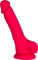 Alive – Siliconen Zuignap Dildo met Zeer Realistische Vormgeving en Licht Flexibel – 18.5 cm - Roze