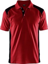 Blåkläder 3324-1050 Poloshirt Piqué Rood/Zwart maat XS