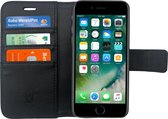 Hoesje voor Apple iPhone 7 Plus Book Case Portemonnee - Cover voor 3 Pasjes Zwart
