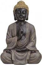 Boeddha beeld bruin/goud  van polystone 40 cm