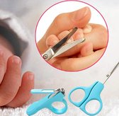 2 Delige Baby Manicure set - Veiligheidsschaartje - Mini Nagel Knipper - Blauw