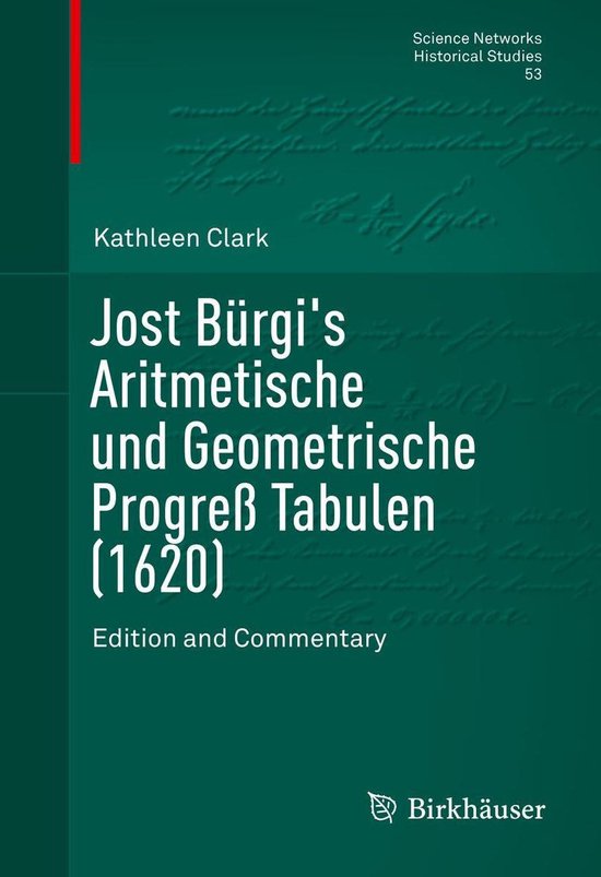 Mathematics and Statistics (R0) - Jost Bürgi's Aritmetische ... - cover