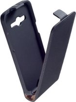 Samsung Galaxy Grand Max Lederlook Flip Case Hoesje Zwart