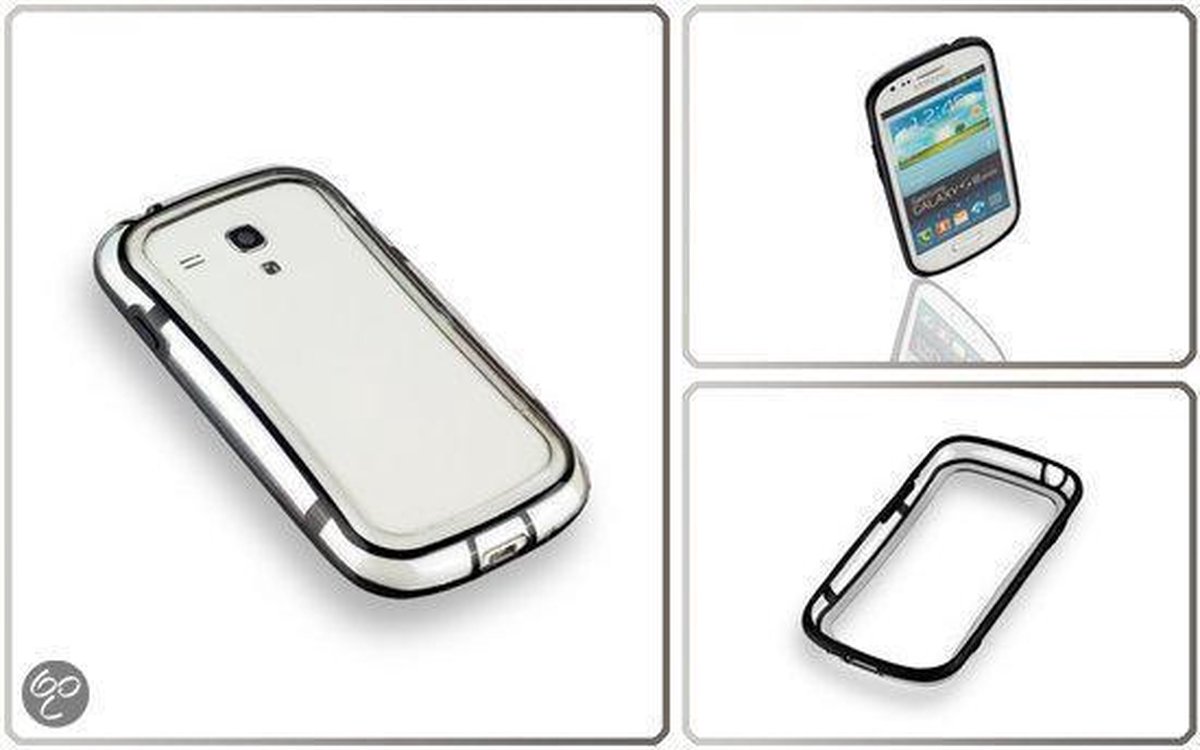 Hard Bumper Case Bescherm Hoesje Voor Samsung Galaxy S3 Mini i8190 Zwart