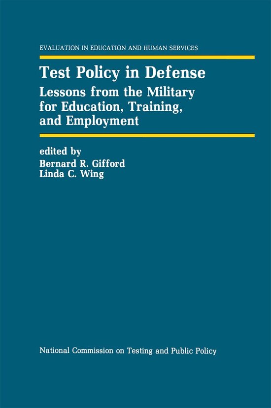Evaluation in Education and Human Services 31 - Test Policy  ... - cover