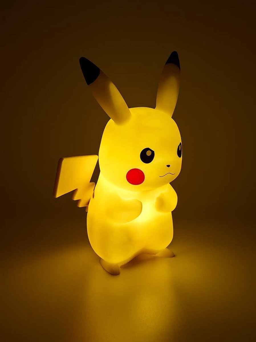 Veilleuse Pikachu endormi, h.25cm jaune / doré, H.25 cm