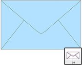 Benza Wenskaart Enveloppen - Langwerpig 16,2 x 11,4 = C6 - Babyblauw - 50 Stuks