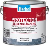 Herbol Protector - Synthetische zijdeglans metaalverf - 2 in 1 (grondlaag en eindlaag) - 2.50 L Zwart