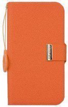 KLD Folio Beschermtasje Unique Oranje voor Samsung N7100 Note II