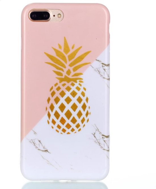 iPhone 8 Plus / 7 Plus - Marmer Design TPU - Pineapple | bol.com