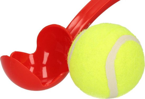 nog een keer Logisch Koning Lear Rode Honden Ballenwerper met Ergonomische Handgreep – Inclusief Tennisbal –  38cm –... | bol.com