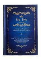 Notitieboek met goudkleurige versiering – Donkerblauw/Blauw