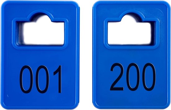 Garderobemunten - blauw - vierkante opening - 001-200