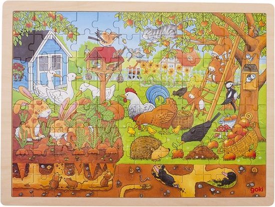 Goki Houten Legpuzzel Tuin 96-delig