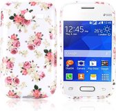 Silicone hoesje elegant flower Samsung galaxy pocket 2