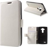 Litchi Cover wallet case hoesje LG G4S wit