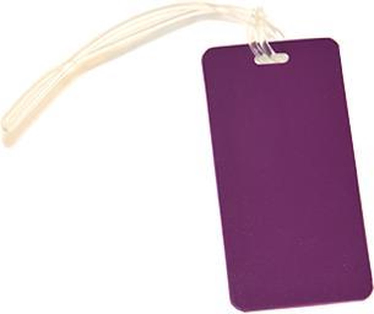 Misjuba - lost item - gevonden verloren - Kofferlabel / bagagelabel Paars met QR-code