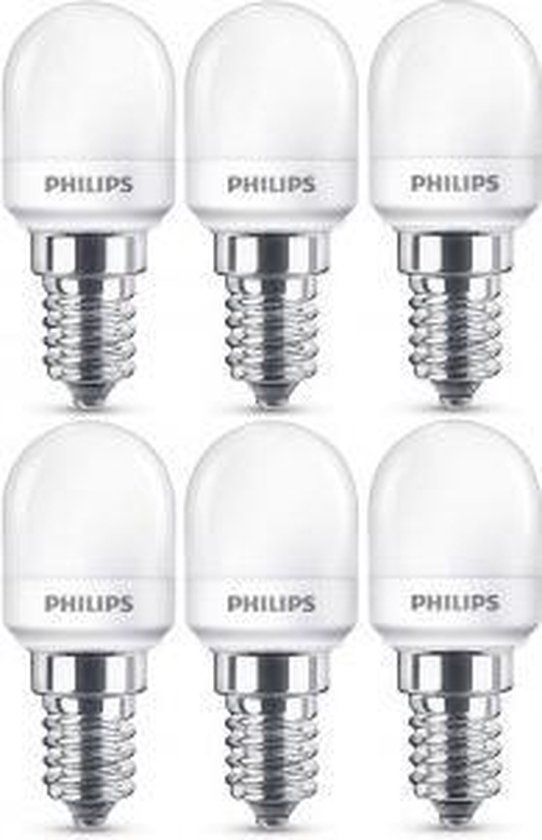 Philips LED Koelkastlamp E14 1.7-15W 2.5x5.9cm (6 stuks) | bol