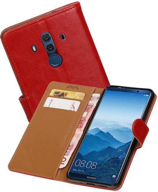 Detective Vooruitzien Landschap Zakelijke PU leder booktype hoesje voor Huawei Mate 10 Pro rood | bol.com