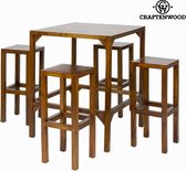 Hoge tafel met 4 krukken - Franklin Collectie by Craftenwood