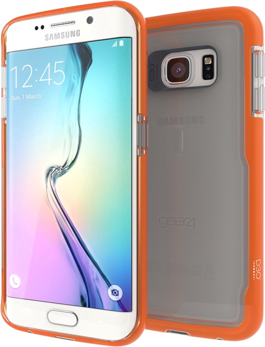 GEAR4 Black IceBox Shock Case - Samsung Galaxy S6 Edge Hoesje - Oranje