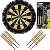 Michael van Gerwen dartset – 2 sets 100% Brass - dartpijlen – inclusief Best geteste A-Merk - dartbord