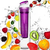 Bol.com #DoYourFitness - Fruitwater fles - »FruitBottle« - Fruit infuser voor fruitpunches / groente spritzers - 800ml - lila aanbieding