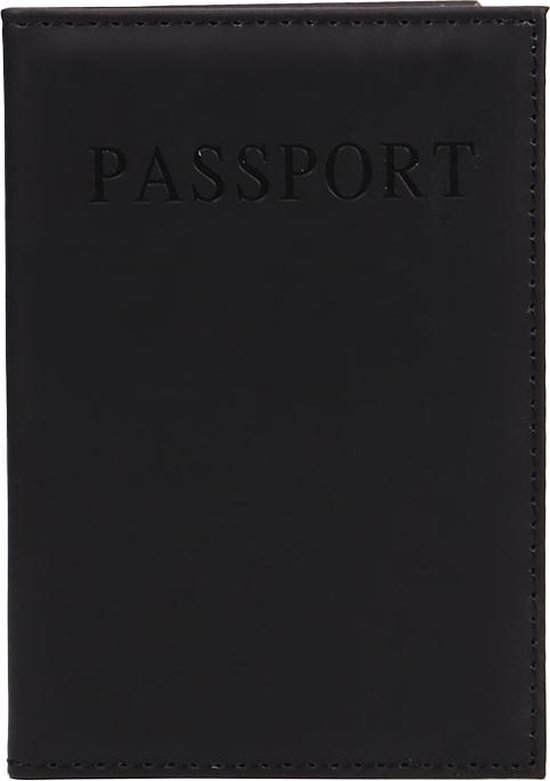 KELERINO. Paspoort Hoes - Paspoort Houder - Leer - Zwart