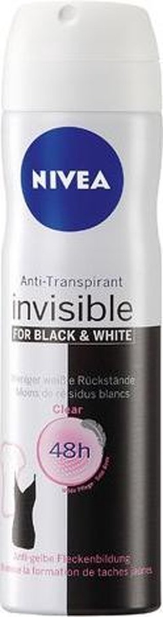 Nivea Deospray - Invisible Black&White Clear 150 ml. - NIVEA