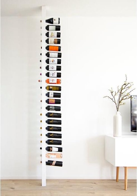 Wijnpaal Classic - Staand houten flessenrek voor 20 wijnflessen met een uniek en modern design