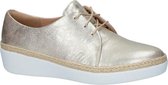 FitFlop - Superderby Lace Up Shoes  - Veterschoenen - Dames - Maat 37 - Goud;Gouden - K95-527 -Metallic Siver Leather
