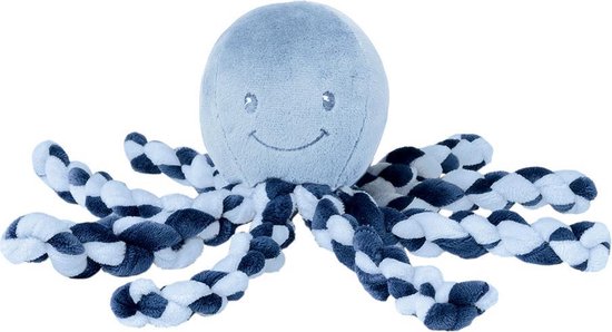 Nattou Lapidou knuffeldier, octopus, kopergroen