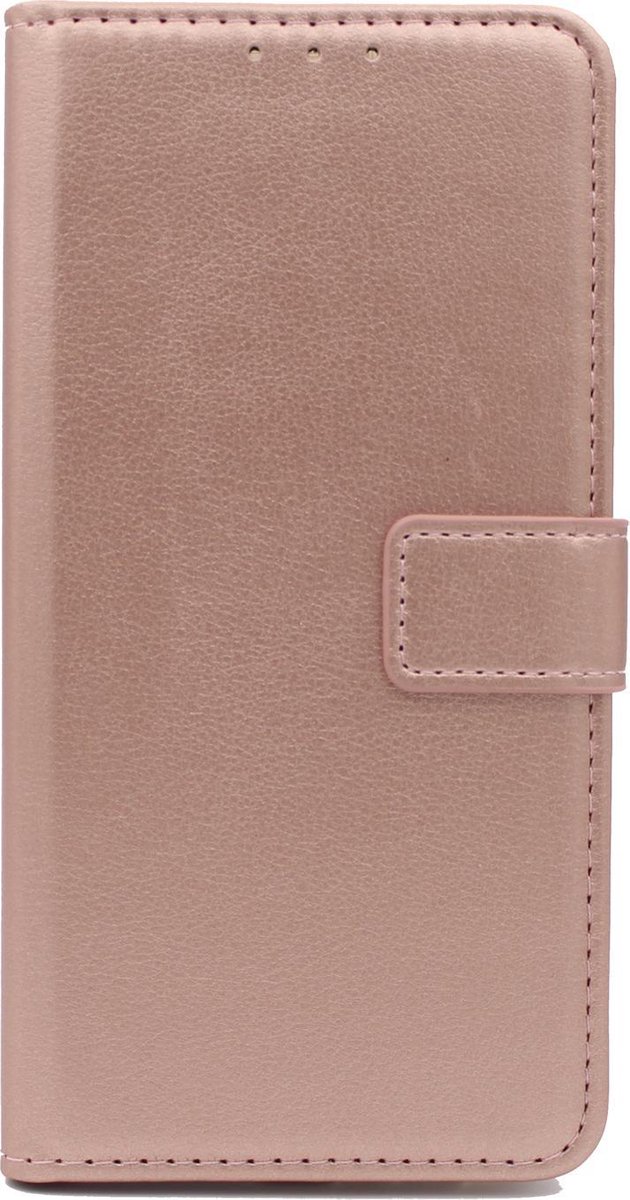 HB Hoesje Geschikt voor Samsung Galaxy J6 Plus - Portemonnee Book Case - Pasjeshouder en Magneetlipje - Roségoud