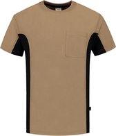 Tricorp t-shirt bi-color - Workwear - 102002 - khaki-zwart - maat XXL