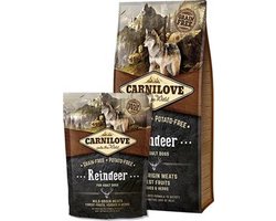 Carnilove Adult granenvrij hondenvoer Rendier 12kg met 70% vlees 12 kg + 1,5 kg gratis