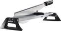 Wolfcraft laminaatsnijder LC 600 met zilverkleurig mes, zwart handvat en zwarte voetsteunen.