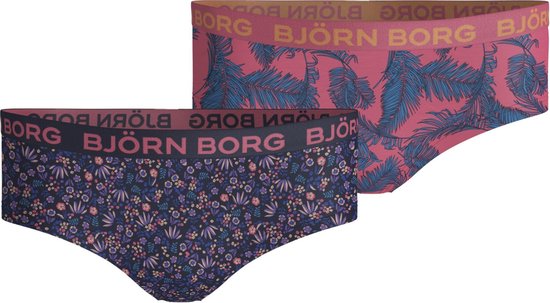 Bjorn Borg - Meisjes - 2-Pack Tiny Flower Hipster - Multicolor - 146