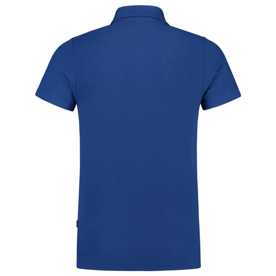 Vue arrière d'un polo Tricorp bleu roi à manches courtes et col droit.