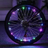 LED fietswiel verlichting - 20 LED - RGB  + BATTERIJEN