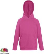 Fruit of the Loom Kids hoodie - Maat 116 - Kleur Fuchsia