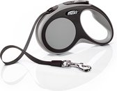 Flexi New Comfort Tape - Hondenriem - Grijs - S - 5 m - (<15 kg)