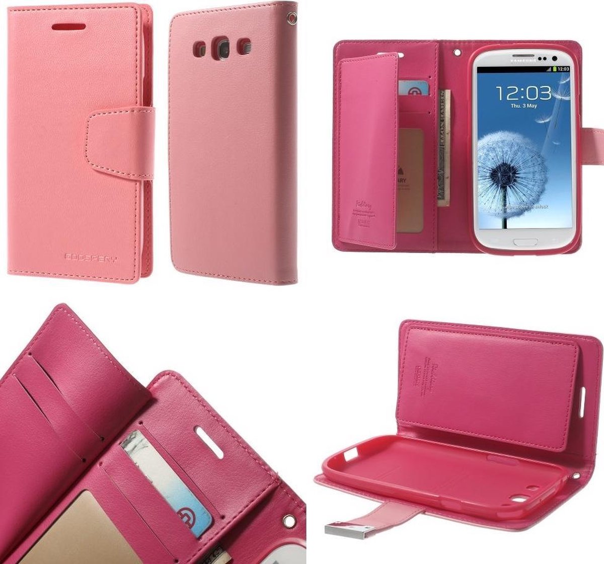 Mercury Rich Dairy wallet case hoesje Samsung Galaxy Core 2 licht roze
