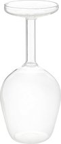Ondersteboven Wijnglas - Omgekeerd wijnglas – Drinken uit voet  - Geschenk - 375ml - Versiering