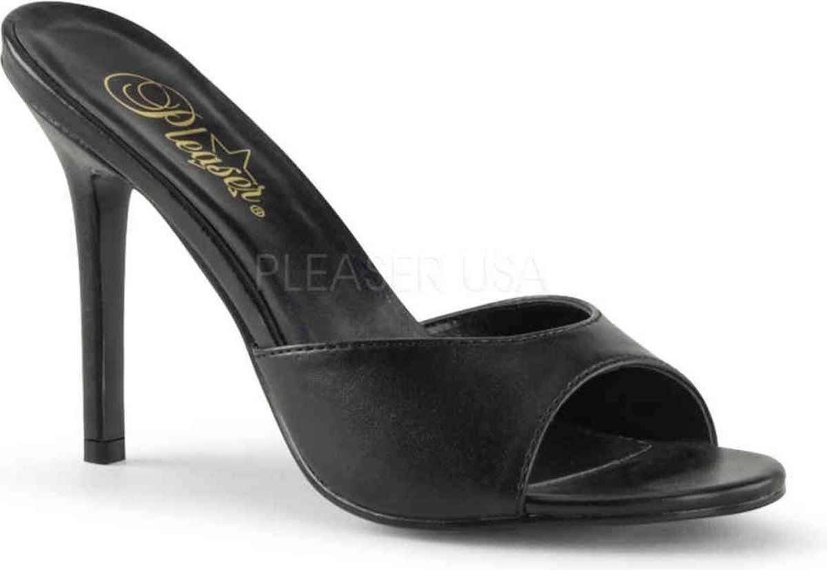 Pleaser - CLASSIQUE01 Muiltjes met hak - US 10 - 40 Shoes - Zwart
