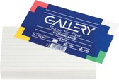 30x Gallery witte systeemkaarten, 7,5x12,5cm, gelijnd, pak a 100 stuks