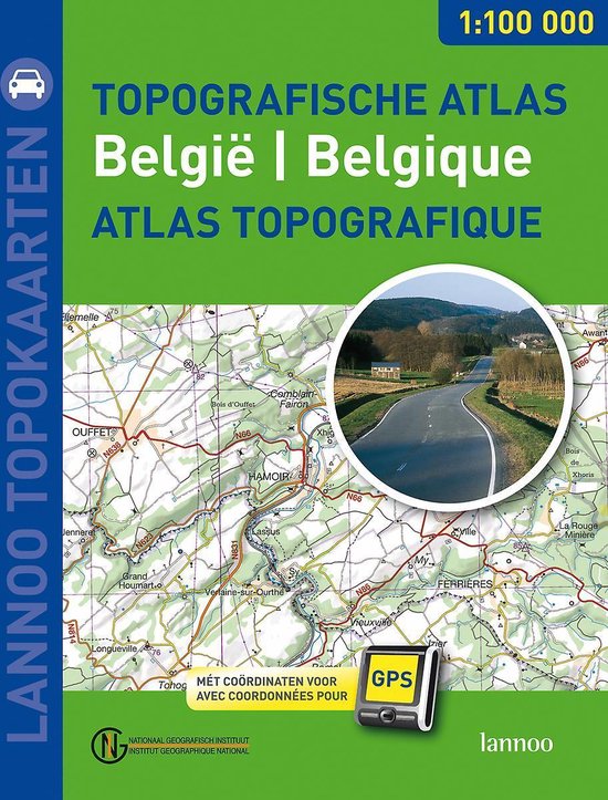 Cover van het boek 'Topografische wegenatlas Belgie = Atlas routier topographique Belgique' van  Onbekend