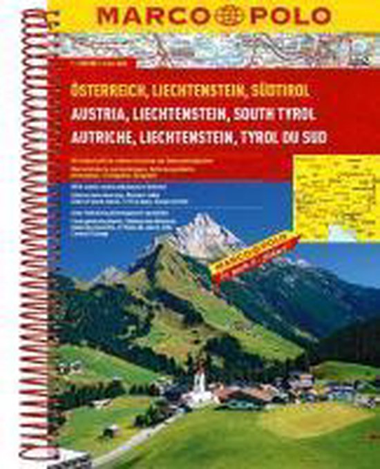 Austria, Liechtenstein and South Tyrol Marco Polo Road Atlas